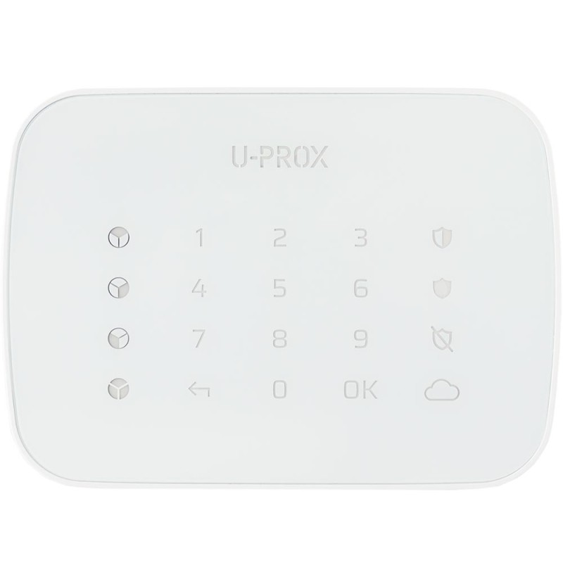 U-PROX Bedienteil, Tastatur, 4 Bereiche, 868 - 868,6 MHz, Grad 2, weiß - Keypad G4 white - 2