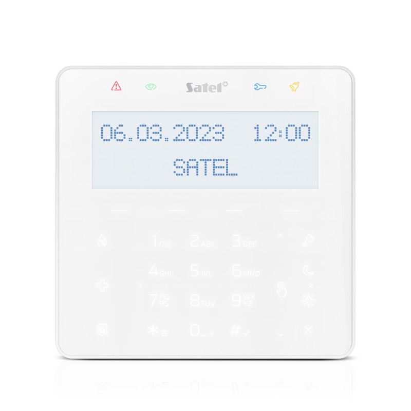 Bedienteil weiß mit Display, Touch-Tastatur m. Mifare Leser - INT-KSG2R-W - 1