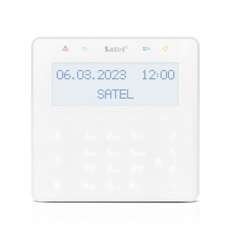 Bedienteil weiß mit Display, Touch-Tastatur m. Mifare Leser - INT-KSG2R-W - 1