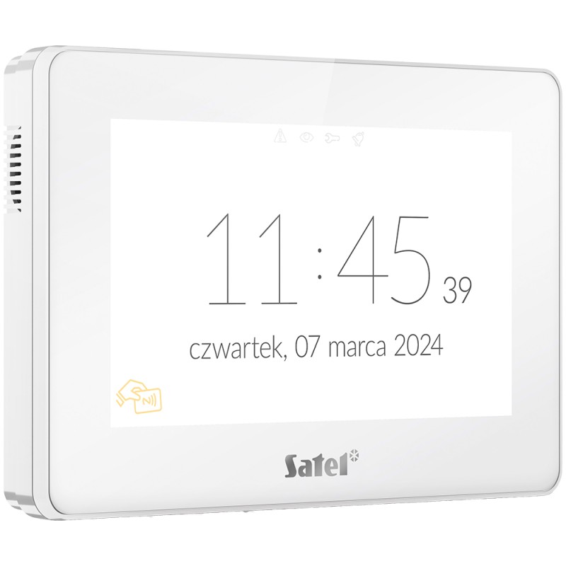 7" Touch-Screen-Bedienteil m. Mifare Leser, TFT-Display, weiß - INT-TSH2R-W - 1