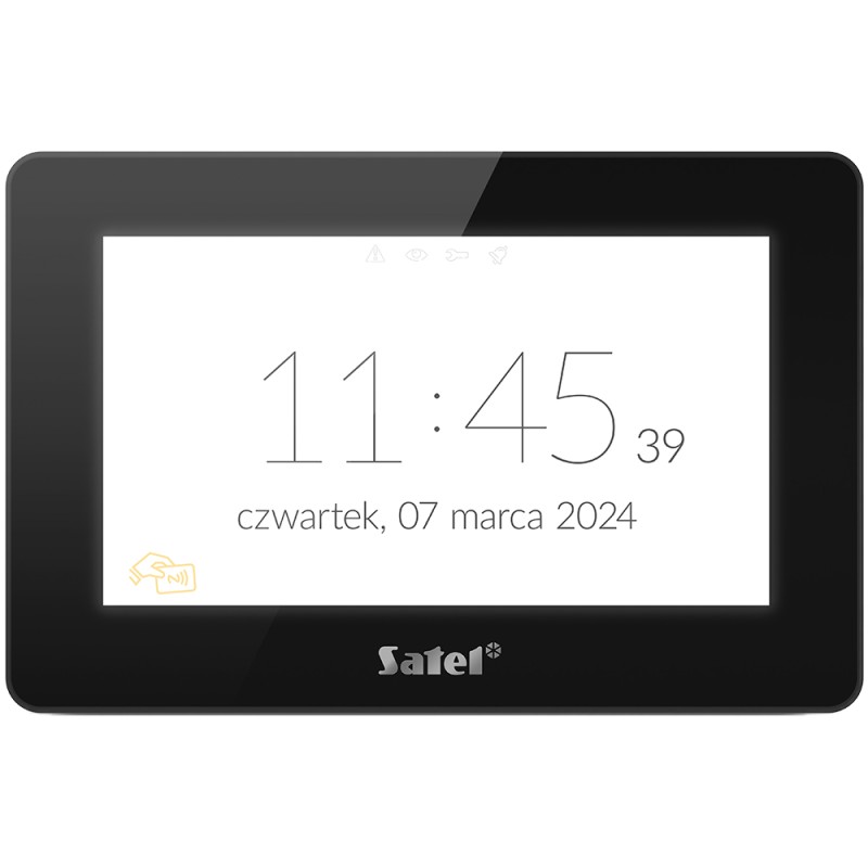 7" Touch-Screen-Bedienteil m. Mifare Leser, TFT-Display, schwarz - INT-TSH2R-B - 3