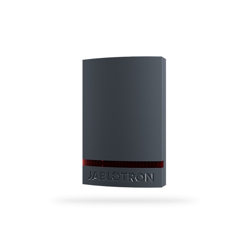 Housing front for sirens, anthracite, red dome - JA-1X1A-C-AN - 1