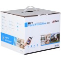 2-wire video intercom set, 2 MP, 4.3" TFT touch screen, IP65, IK07, flush-mounted - DHI-KTX02(F)/DHI-VTO2003F/DHI-VTH5113H-W-S2 