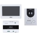 2-wire video intercom set, 2 MP, 7" TFT touch screen, IP65, IK07, surface-mounted - DHI-KTD01(S)/DHI-VTO2202F-P-S3/DHI-VTH5422HW
