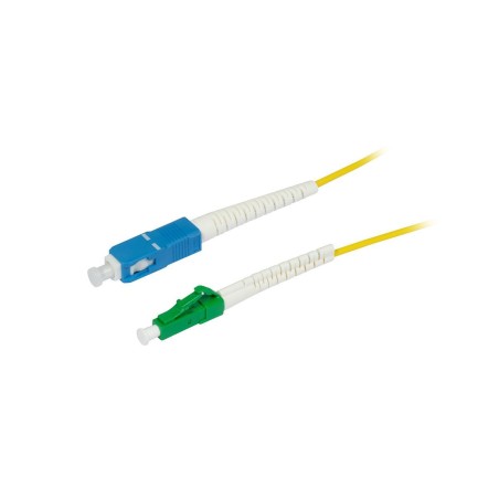LWL-1-Faser-Patchk. 1,0mtr.LC(APC)-SC, 9/125u, OS2, G657A2, AD2mm, flexible Knickschutztülle, Synergy21, - 251177 - 1