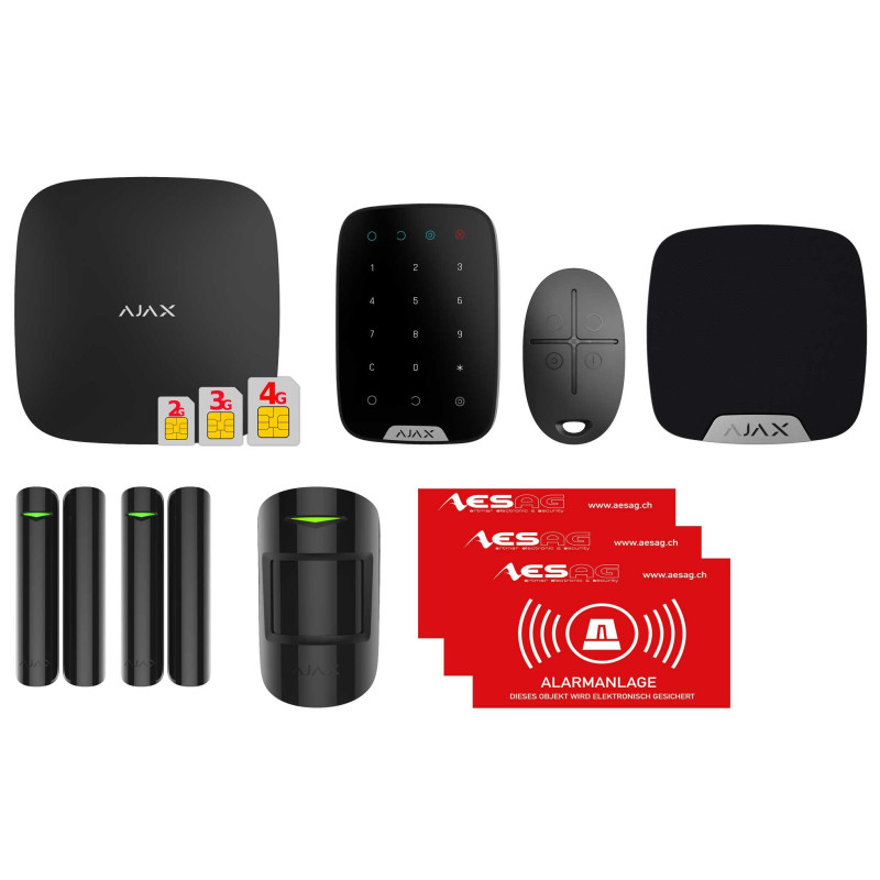 AJAX HUB 2 PLUS - Advanced Starter Pack, Black