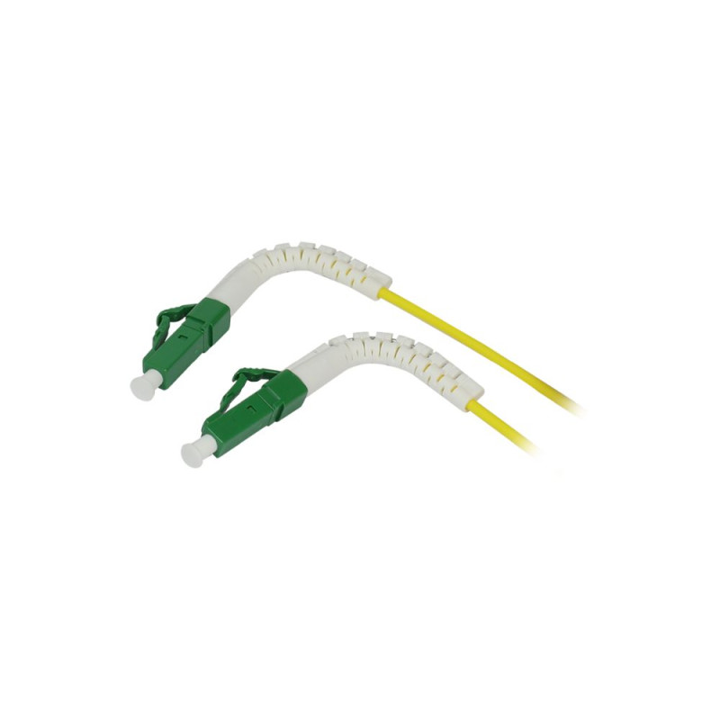 LWL-1-Faser-Patchk. 0.5mtr.LC(APC)-LC(APC), 9/125u, OS2, G657A2, AD2mm, flexible Knickschutztülle, | 213273
