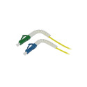 LWL-1-Faser-Patchk. 0.5mtr.LC-LC(APC), 9/125u, OS2, G657A2, AD2mm, flexible Knickschutztülle, | 213297