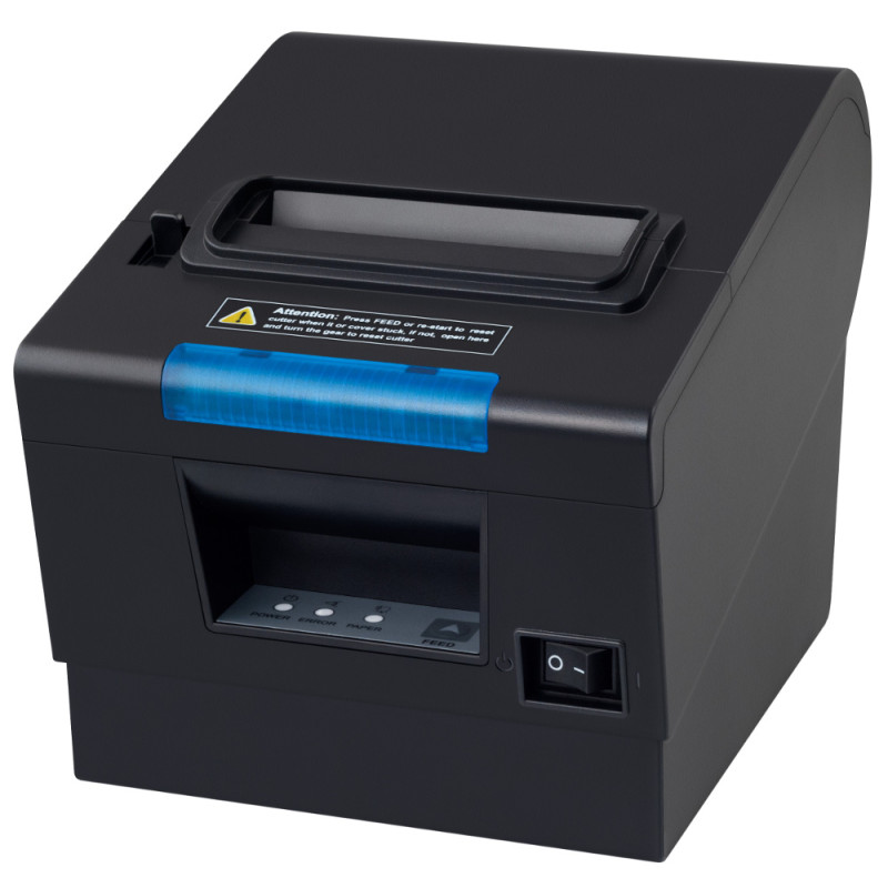 Kasse Küchendrucker / Bondrucker mit Warnsignal und blauer LED Signal Leiste, USB und LAN