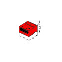 Wago Serie 243- 4-Leiter-Micro-Klemme (100 Stück) rot