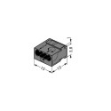 Wago Series 243- 4-conductor micro terminal (100 pieces) black