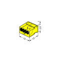 Wago Serie 243- 4-Leiter-Micro-Klemme (100 Stück) gelb