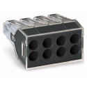 Wago Series 773-108 - 8-conductor terminal (50 pieces) transparent, cover dark gray