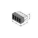 Wago Series 773-108 - 8-conductor terminal (50 pieces) transparent, cover dark gray
