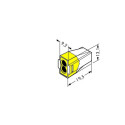 Wago Serie 773-173 - 2-Leiter-Klemme (100 Stück) transparent, Deckel gelb