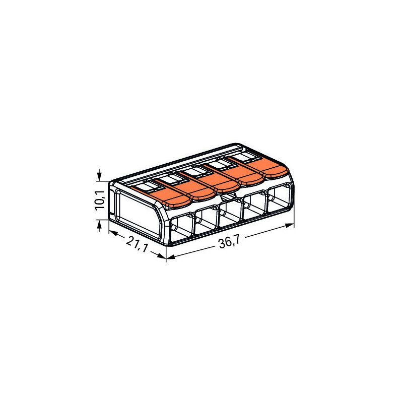 Wago Serie 221 - 5*6mm (15 Stück)
