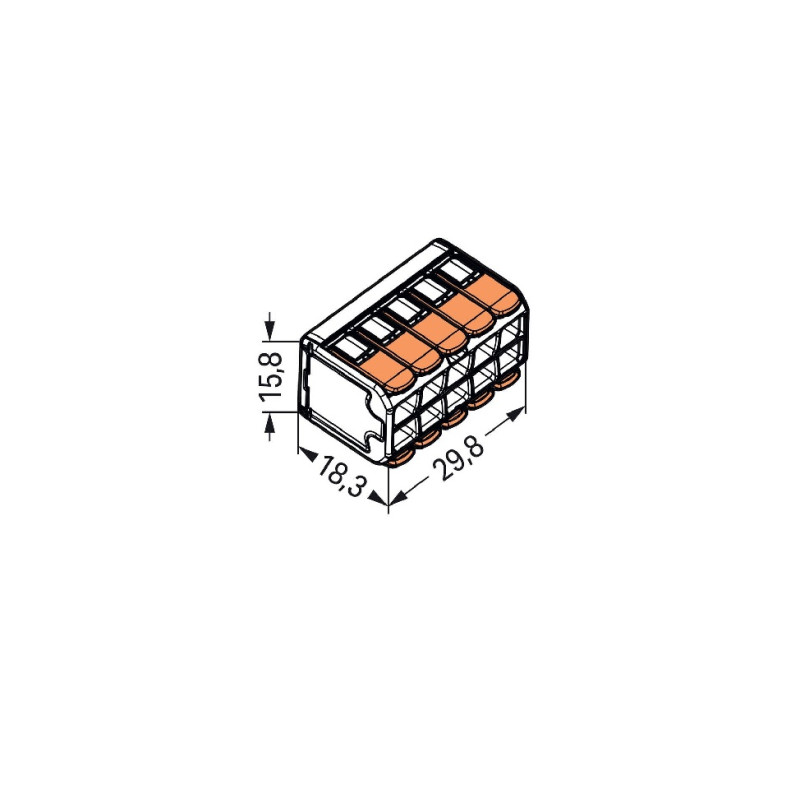 Wago Serie 221 - 10*4mm (15 Stück)