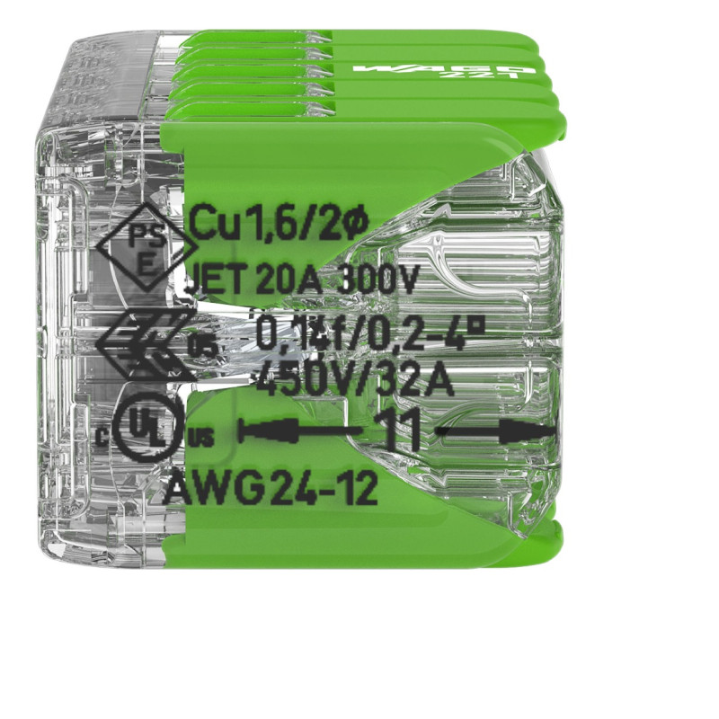 Wago Serie 221 - 10*4mm (15 Stück) Green Range