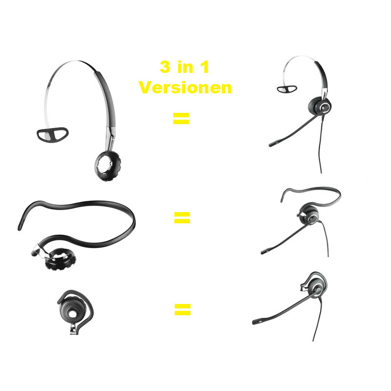 Jabra BIZ 2400 II Headset Mono *Ultra NC* QD 3-in-1