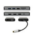 Plusonic USB-C Docking Adapter/Hub 8in1 with HDMI/VGA/LAN/USB