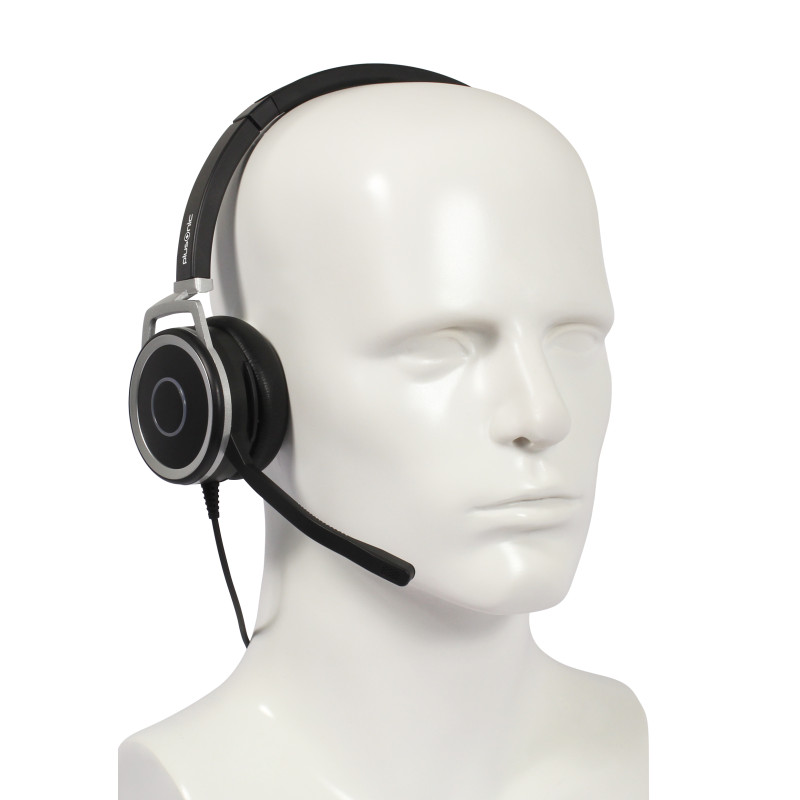 Plusonic Business Headset, 15.1P, monaural, USB & 3,5mm Klinke