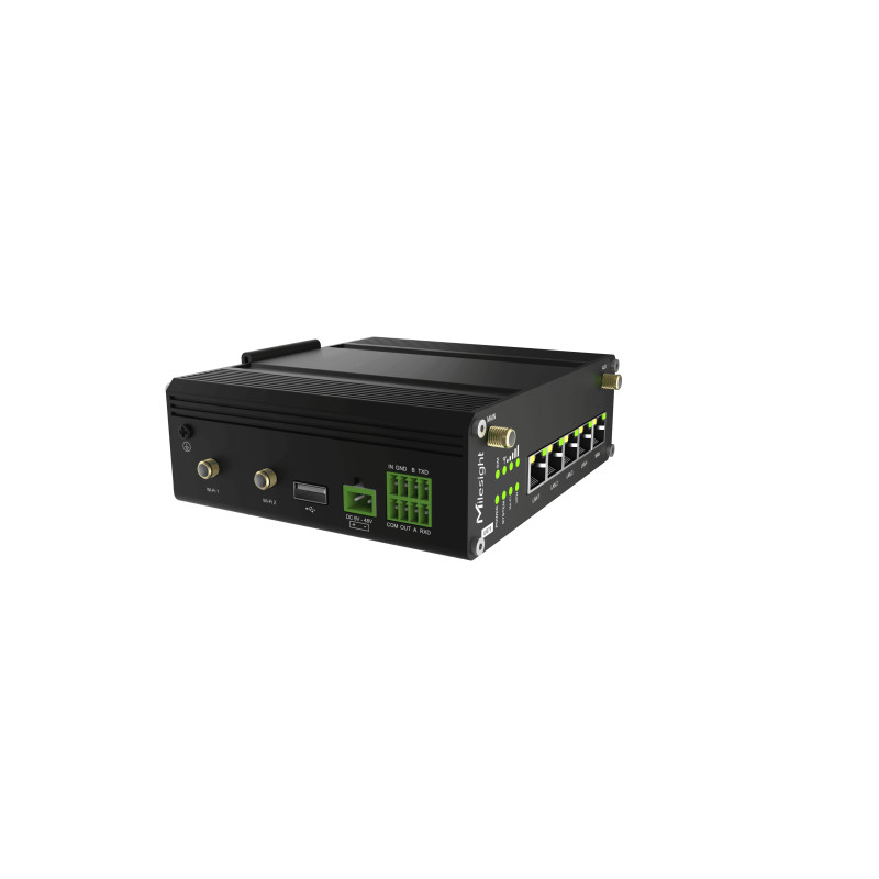 Milesight IoT Industrial Cellular Router, UR75-L04EU-G-P-W 4G / Wi-Fi / GPS / POE