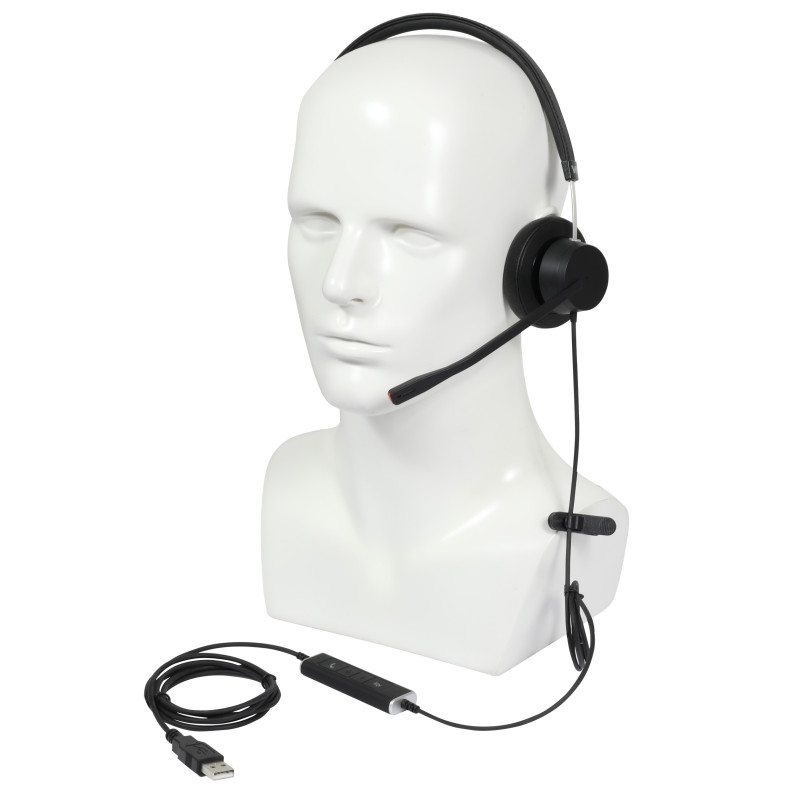 Plusonic wired headset VT X140 monoaural