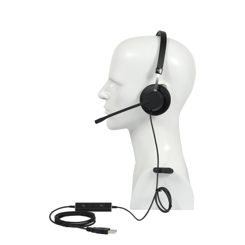 Plusonic wired headset VT X140 monoaural