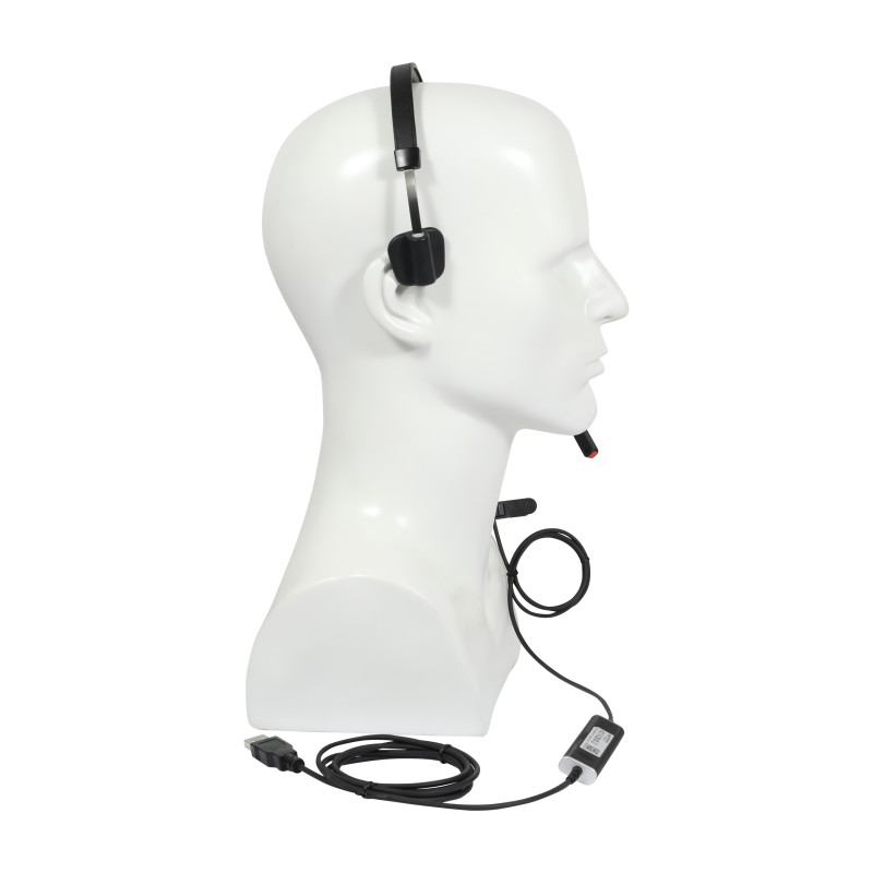 Plusonic wired headset VT X140 monoaural