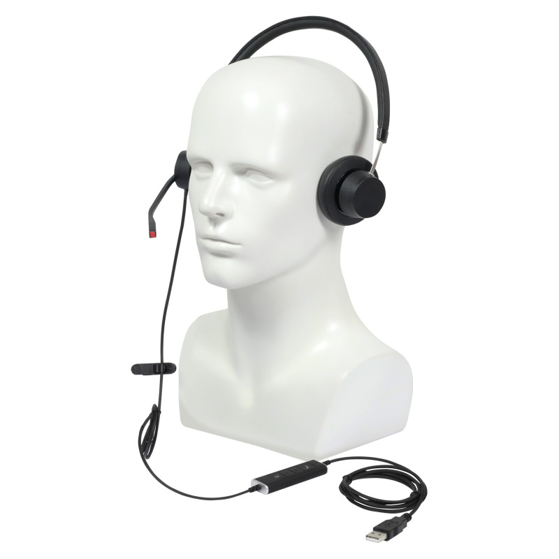 Plusonic wired headset VT X140 binaural