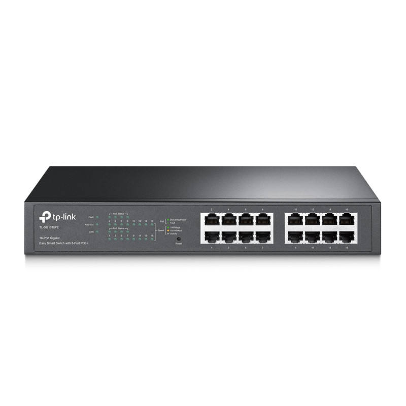 TP-Link - TL-SG1016PE - 16-Port Gigabit Easy Smart Switch with 8-Port PoE+