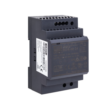 ABUS 24V DC power supply for DIN rail MeanWell