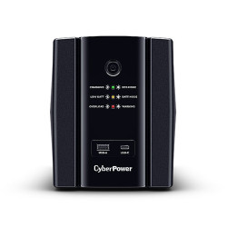 CyberPower UPS, UT series, 1500VA/900W, line-interactive, USB, output 4x protective contact sockets, USB AC charger CyberPower