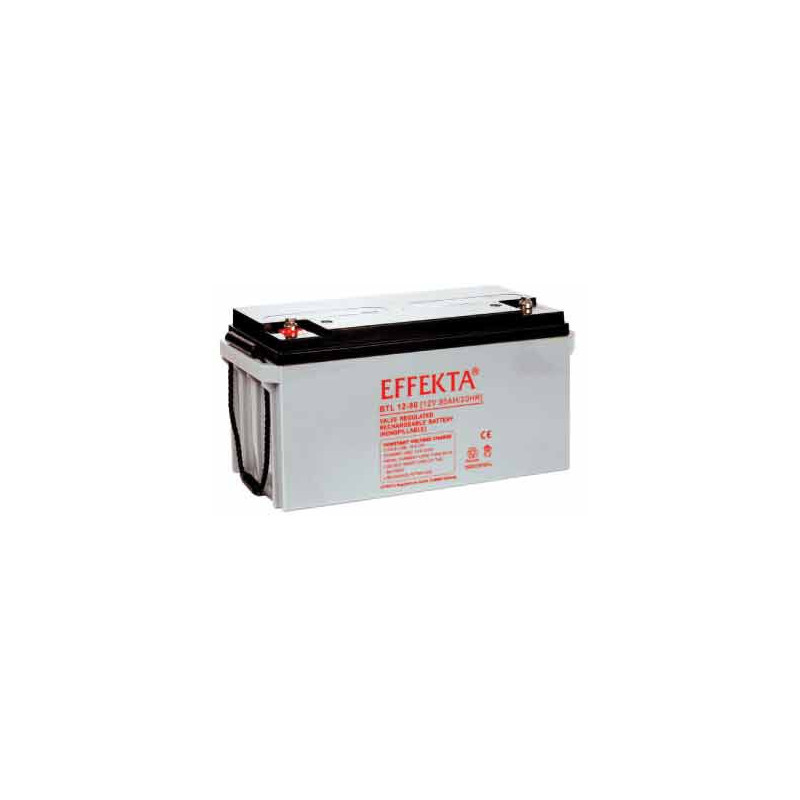 Effekta eg battery 12V/ 80Ah, 10-year batteries Effekta - Artmar Electronic & Security AG