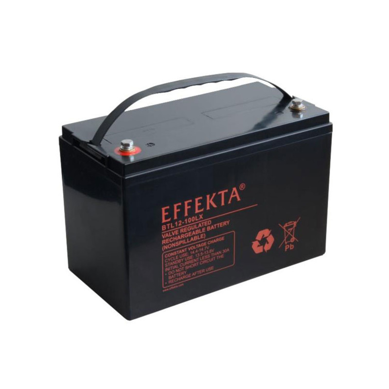 Effekta eg battery 12V/100Ah(LX), 10-year life expectancy Effekta - Artmar Electronic & Security AG