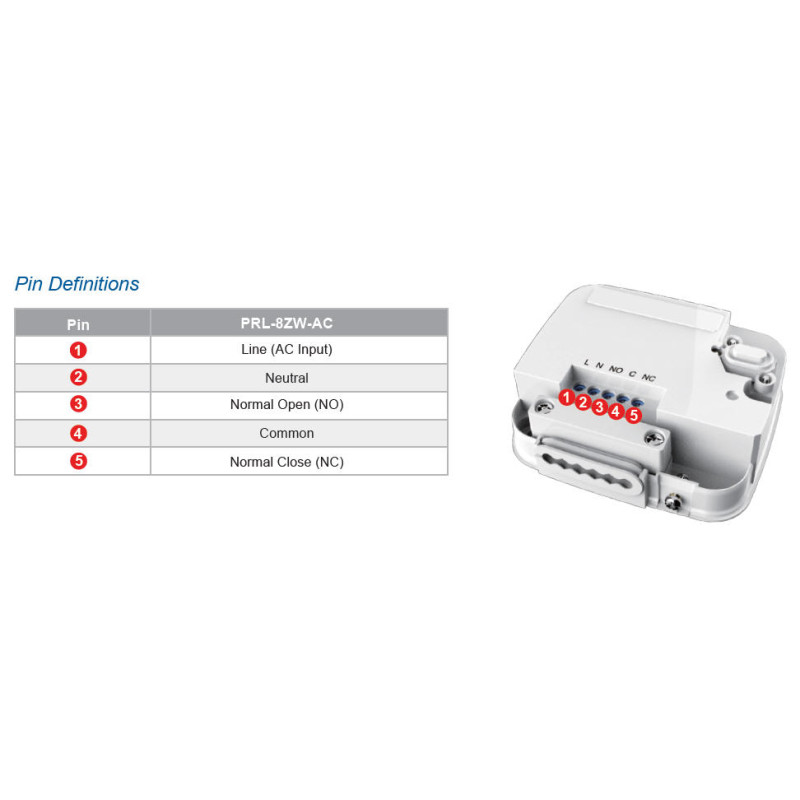 Climax Vesta - 230V Relay Potentialfrei, ZWave Repeater