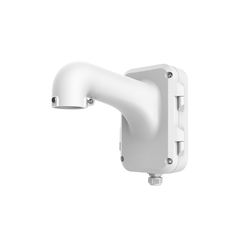 Wall mount bracket - Junction box - Suitable for outdoor use - White color - Cable pin HikVision - Artmar Electronic & Security