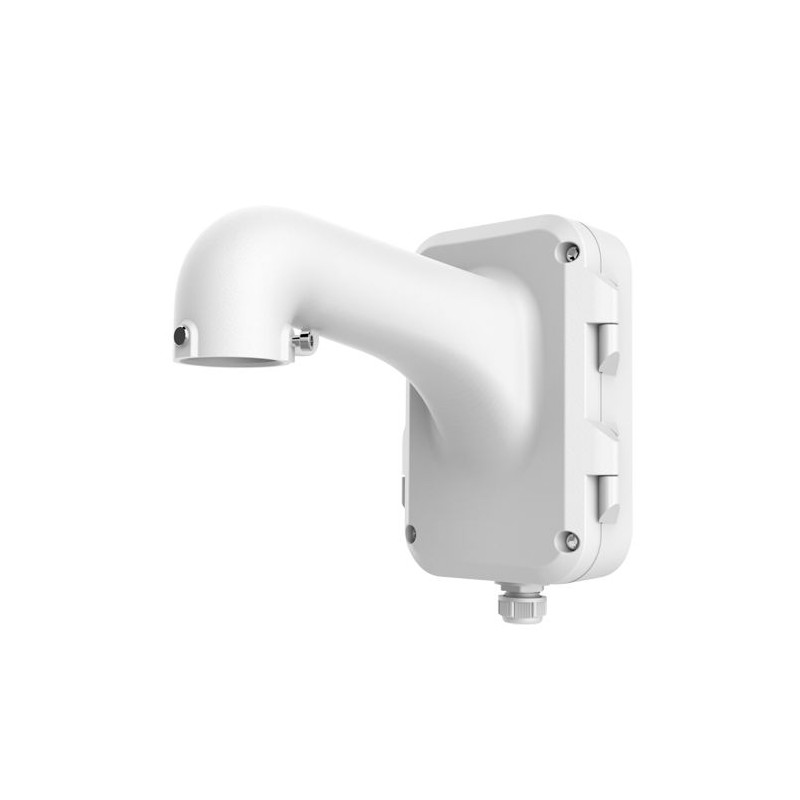 Wall mount with connection box for dome cameras, white