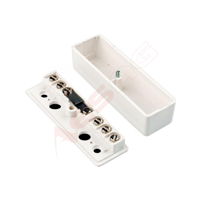 UTC screw terminal distributor, 5+2 pole, surface-mounted, white