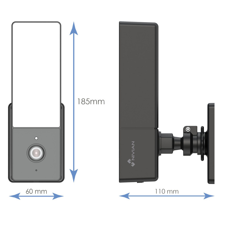 NIVIAN - Smarte WLAN Lichtkamera, 3MPx, 3.6mm, IP65