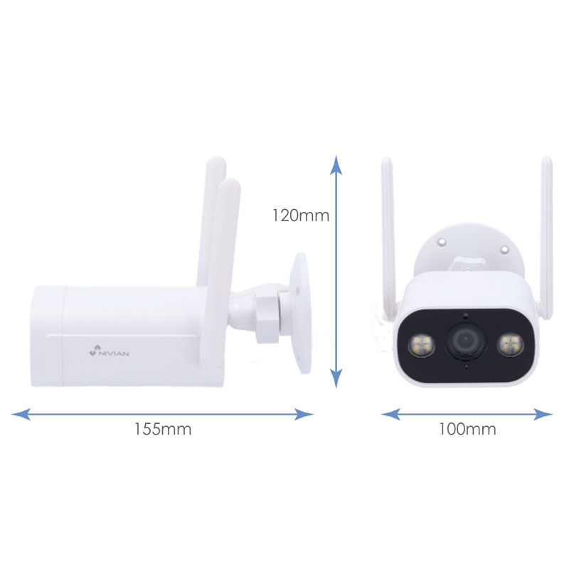 NIVIAN - WLAN Aussenkamera, 3MPx, WL, Smart, 4mm, IP66