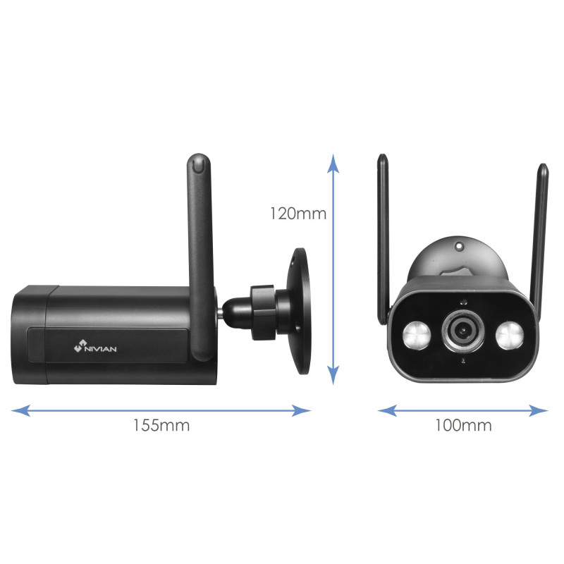 NIVIAN - WLAN outdoor camera, 3MPx, WL, Smart, 4mm, IP66