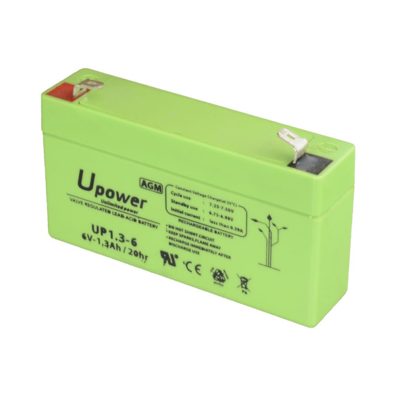 UPOWER - Bleiakku 6V 1.3 Ah AGM